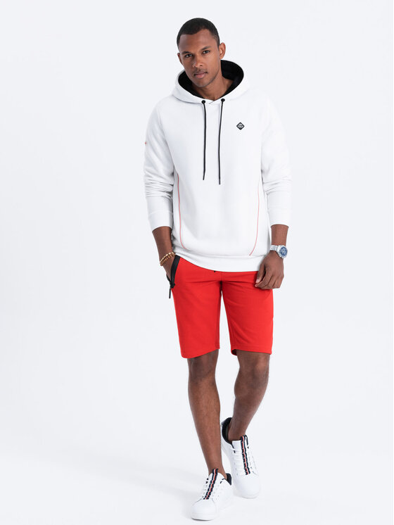 Ombre Ombre Mikina OM-SSNZ-22FW-006 Bílá Regular Fit