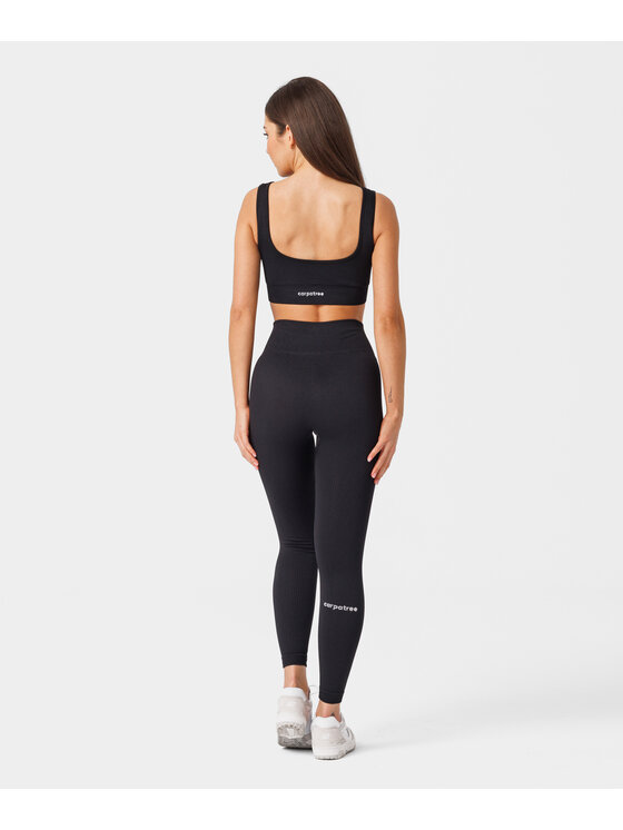 Carpatree Carpatree Legginsy Rib leggings Czarny Fitted Fit