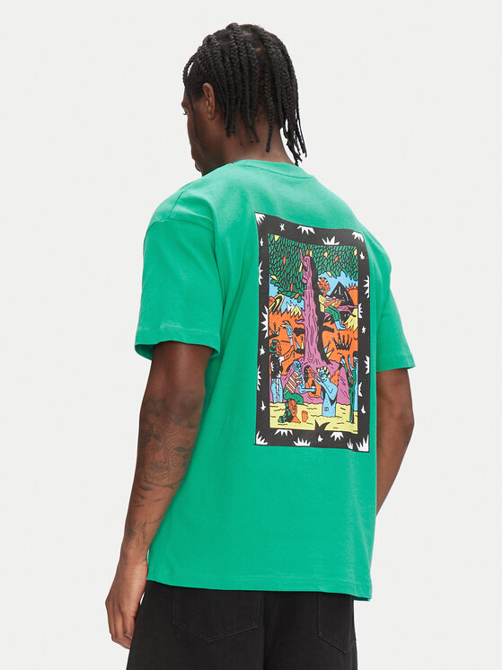 Volcom Volcom T-krekls Bob Moleema A4312554 Zaļš Loose Fit