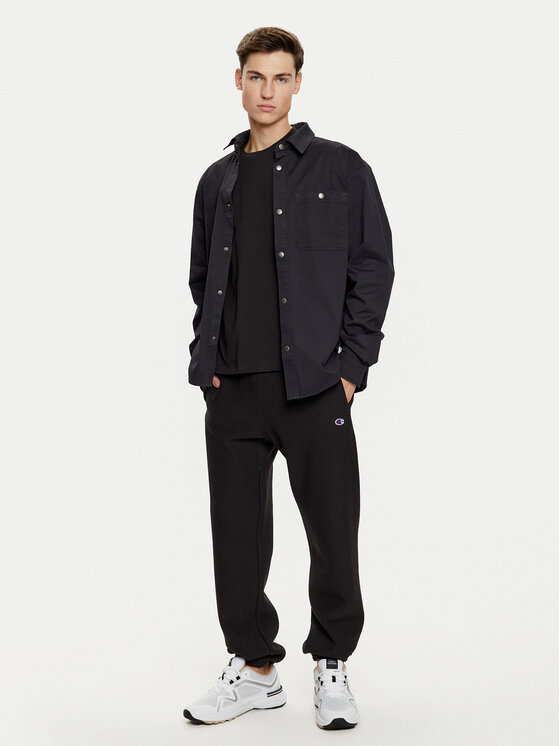 Champion Champion Спортивні штани 220709 Чорний Relaxed Fit