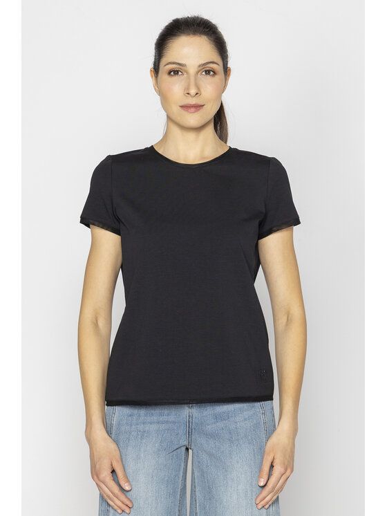 Deni Cler Milano Deni Cler Milano T-Shirt T-DC-T214-E2-10-90-1 Czarny Regular Fit