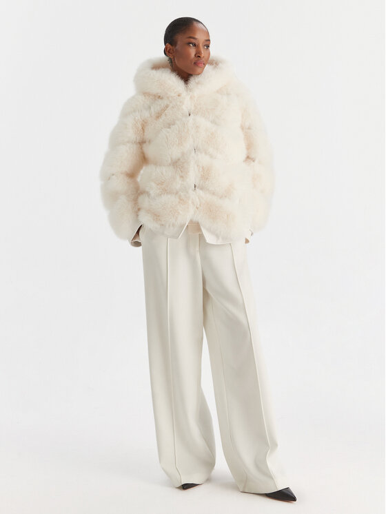YES LONDON YES LONDON Pelliccia LC/2077ECO Écru Regular Fit