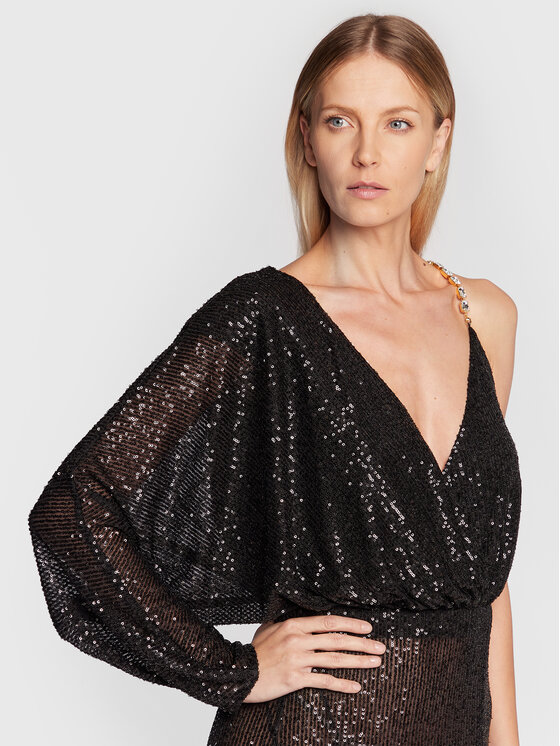Elisabetta Franchi Elisabetta Franchi Vakarinė suknelė AB-288-27E2-V560 Juoda Regular Fit