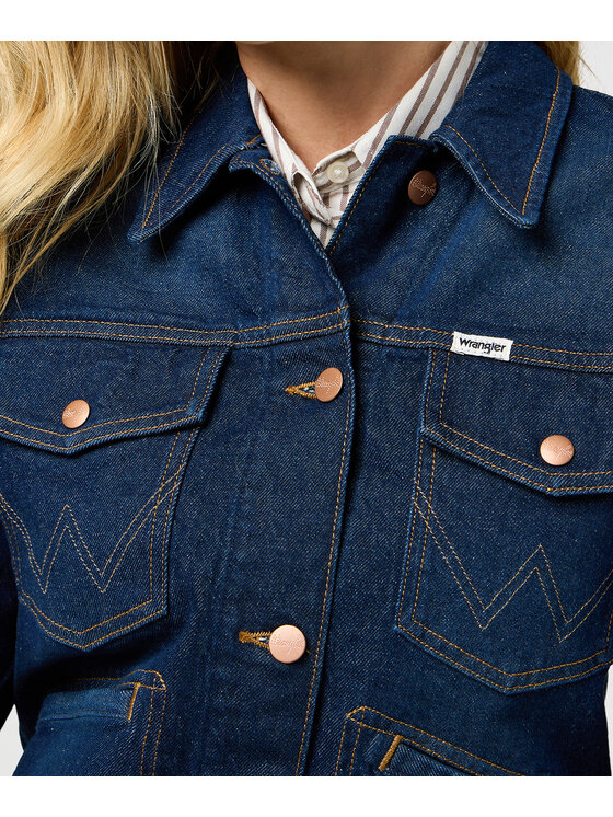 Wrangler Wrangler Giacca di jeans HERITAGE JACKET Blu Regular Fit