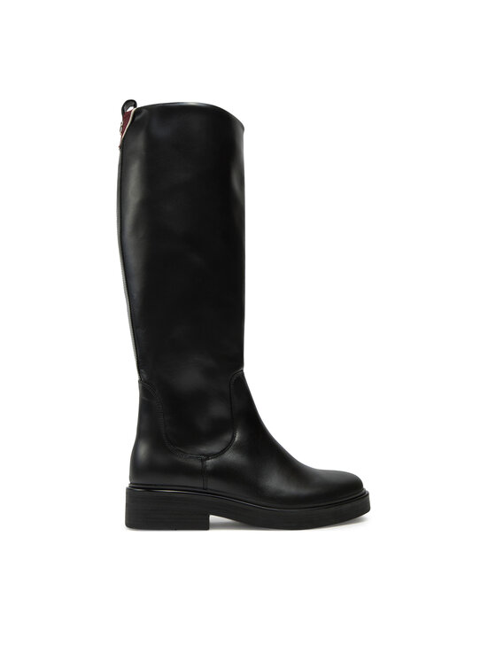 Black tommy hilfiger boots cheap