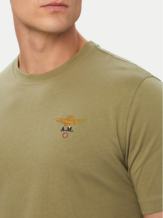 Aeronautica Militare Aeronautica Militare Marškinėliai 262TS1580UJ00372 Žalia Regular Fit