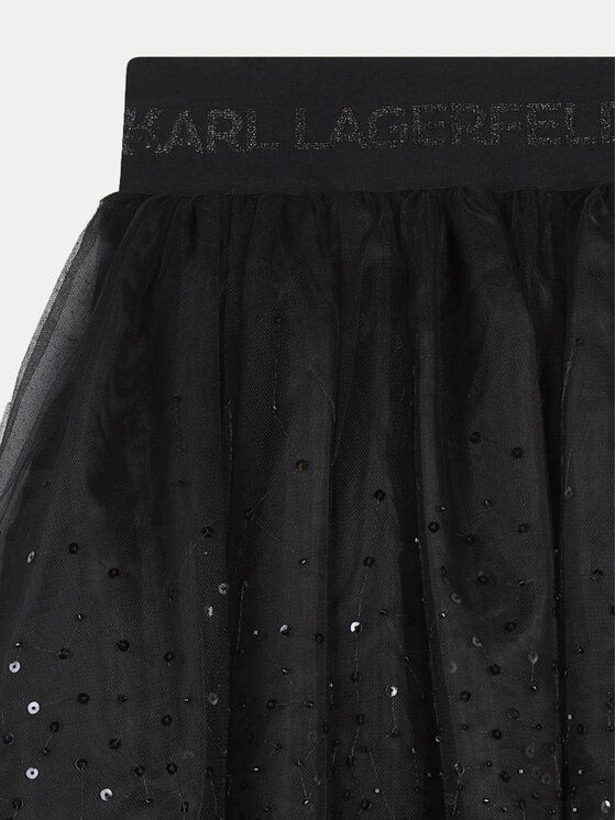 Karl Lagerfeld Kids Karl Lagerfeld Kids Spódnica tiulowa Z30199 D Czarny Regular Fit