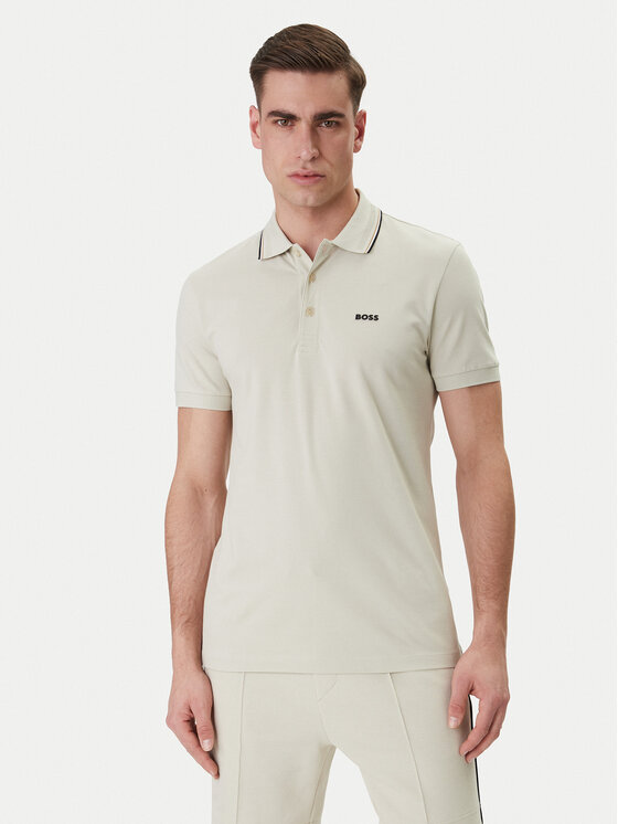 BOSS Tricou polo Birdie Paule 50559365 Bej Slim Fit