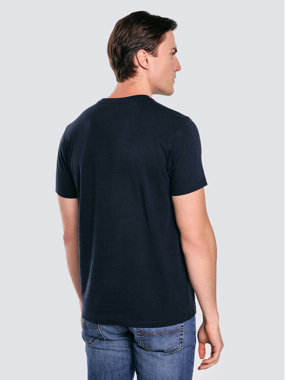 BIG STAR BIG STAR T-Shirt MARR Granatowy Basic Fit