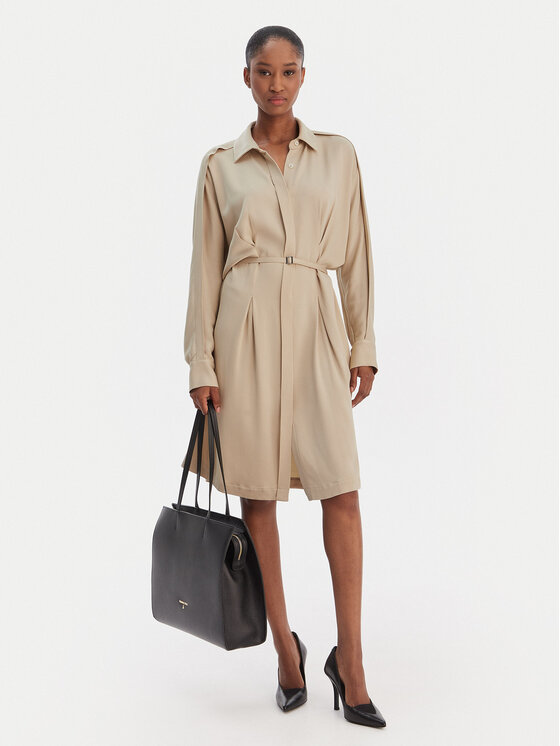 BOSS BOSS Pluusikleit Dolala 50552373 Beež Relaxed Fit