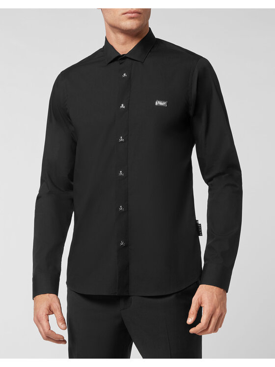 PHILIPP PLEIN PHILIPP PLEIN Koszula 237 Czarny Fitted Fit