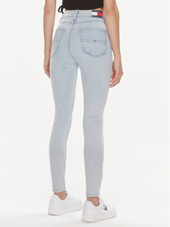 Tommy Jeans Tommy Jeans Traperice Sylvia DW0DW17589 Plava Skinny Fit