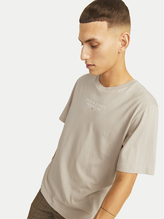 Jack & Jones Jack & Jones T-Shirt Archie 12217167 Beżowy Regular Fit