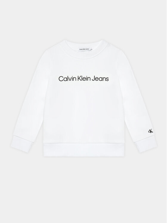 Calvin Klein Jeans Džemperis ar kapuci IU0IU00581 M Balts Regular Fit