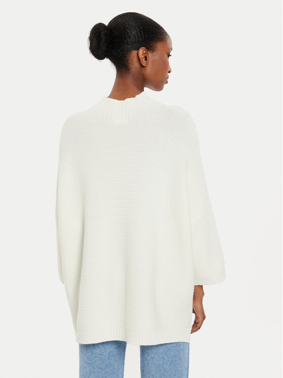 Kontatto Kontatto Rollkragenpullover 3M0213 Écru Relaxed Fit