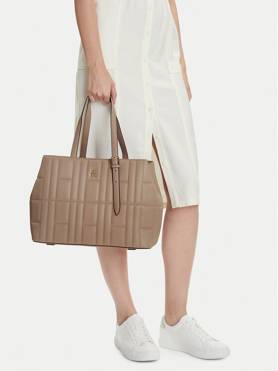 Tommy Hilfiger Tommy Hilfiger Torbica Th Feminine Tote AW0AW17452 Bež