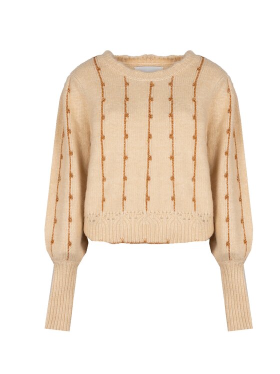 Silvian Heach Silvian Heach Sweter PGA22187 Beżowy Oversize