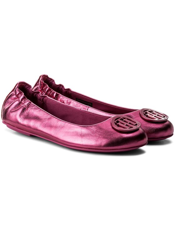 Tommy hilfiger flexible sale leather ballerina shoes