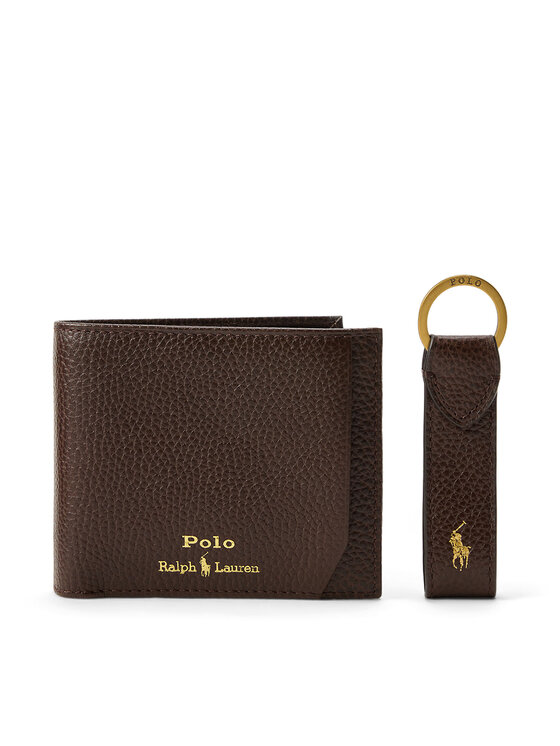 Polo Ralph Lauren Polo Ralph Lauren Zestaw portfel i brelok Pbl Gftbx 2-Gbx 405974635002 Brązowy ciemny