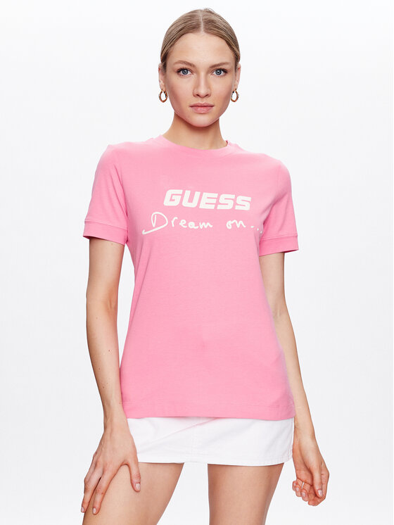 Guess Tricou Dalya V3GI05 I3Z14 Roz Regular Fit