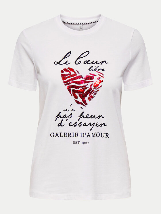 ONLY ONLY T-shirt Kita 15332698 Bijela Regular Fit