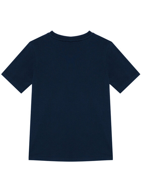 T-shirt Graphic Logo Print GN7406 Blu scuro Loose
