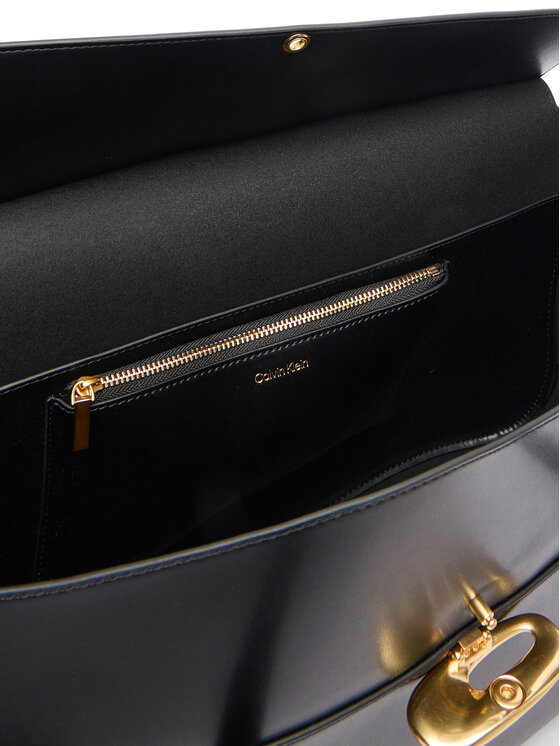 Calvin Klein Calvin Klein Ročna torba Hardware Flap Tote Bag LV04F3145G Črna