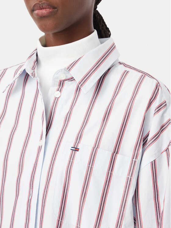 Tommy Jeans Tommy Jeans Koszula Essetnial DW0DW23340 Niebieski jasny Oversize