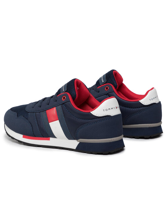 Tommy Hilfiger Tommy Hilfiger Sneakersy Low Cut Lace-Up Sneaker T3B4-30482-0732800 Granatowy