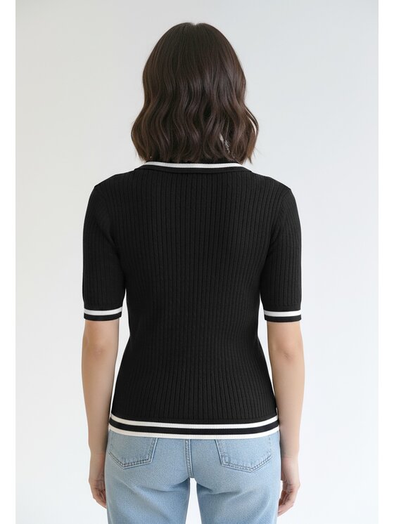 FIGL FIGL Polo M1268 Czarny Regular Fit