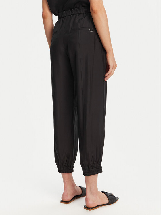 Marella Marella Hlače iz tkanine Abetaia 2513131095 Črna Relaxed Fit