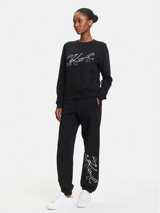 KARL LAGERFELD KARL LAGERFELD Bluza A3W20010 Czarny Regular Fit