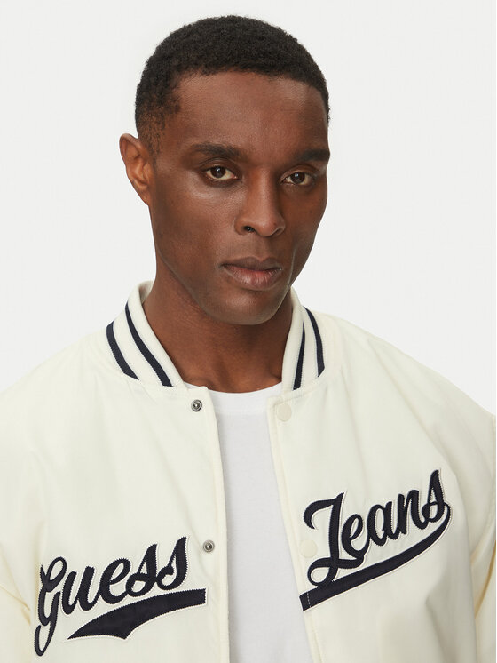 Guess Jeans Guess Jeans Kurtka bomber M5RL54 WHAA2 Beżowy Regular Fit