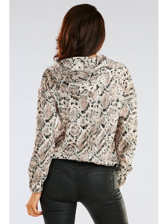 Awama Awama Bluzka A369 Szary Basic Fit