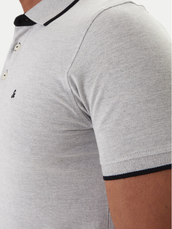 Jack & Jones Jack & Jones Poloshirt Paulos 12136668 Grau Slim Fit