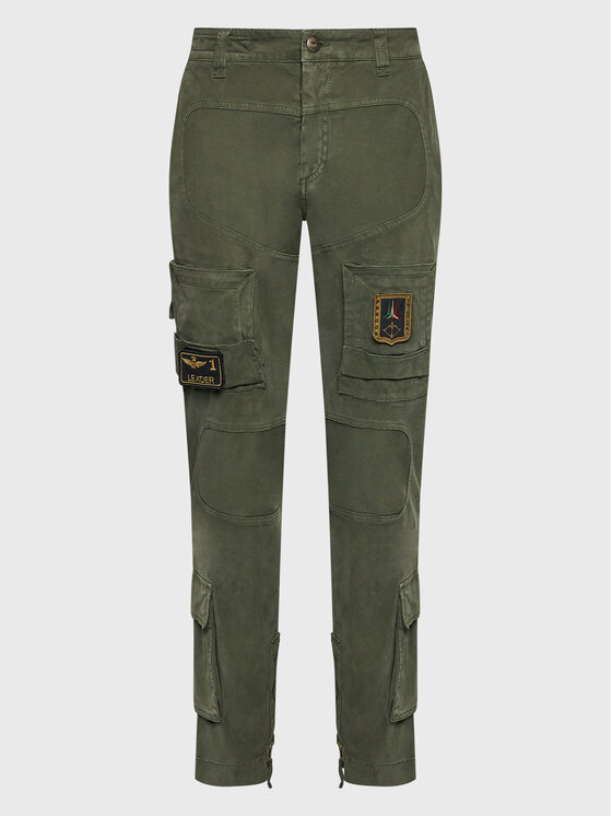 Aeronautica Militare Aeronautica Militare Hlače iz tkanine 222PA939CT83 Zelena Regular Fit