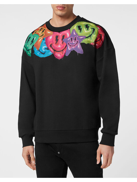 PHILIPP PLEIN PHILIPP PLEIN Bluza 827 Czarny Regular Fit