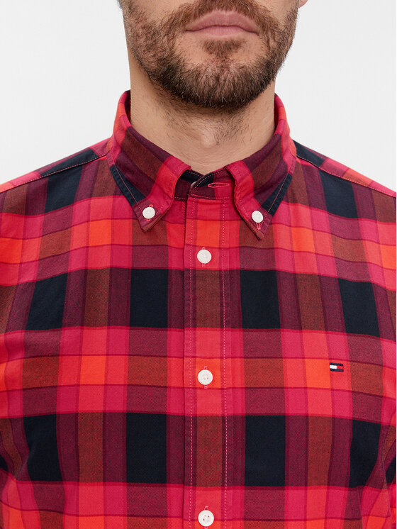 Tommy Hilfiger Tommy Hilfiger Srajca MW0MW33780 Rdeča Regular Fit