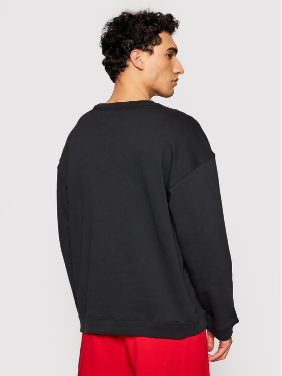 adidas Mikina R.Y.V. Silicone Double Linear Badge Crew GN3293 Čierna  Regular Fit • Modivo.sk