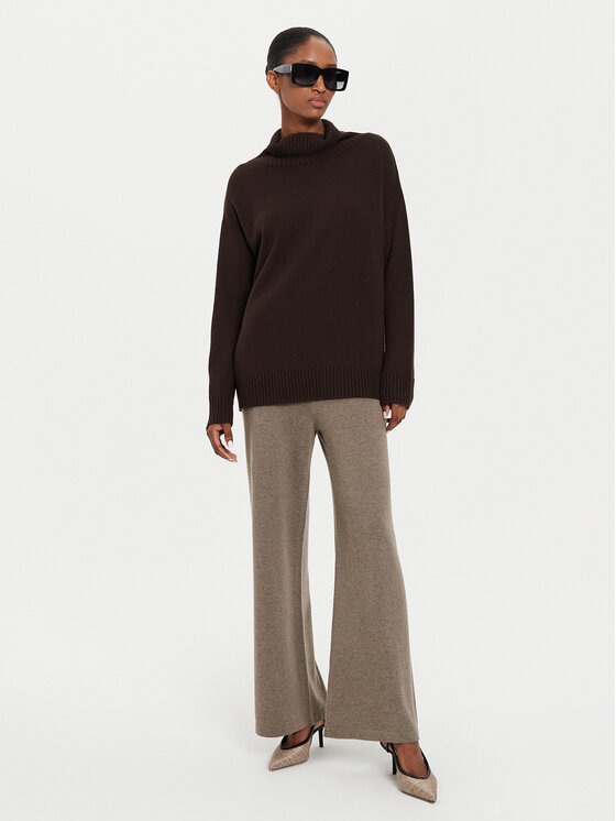 Weekend Max Mara Weekend Max Mara Hlače iz tkanine Tennis 2425336012 Bež Regular Fit