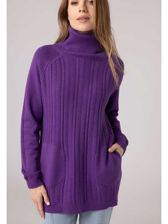QUIOSQUE QUIOSQUE Sveter QUIOSQUE 6VD006701 Fialová Regular Fit