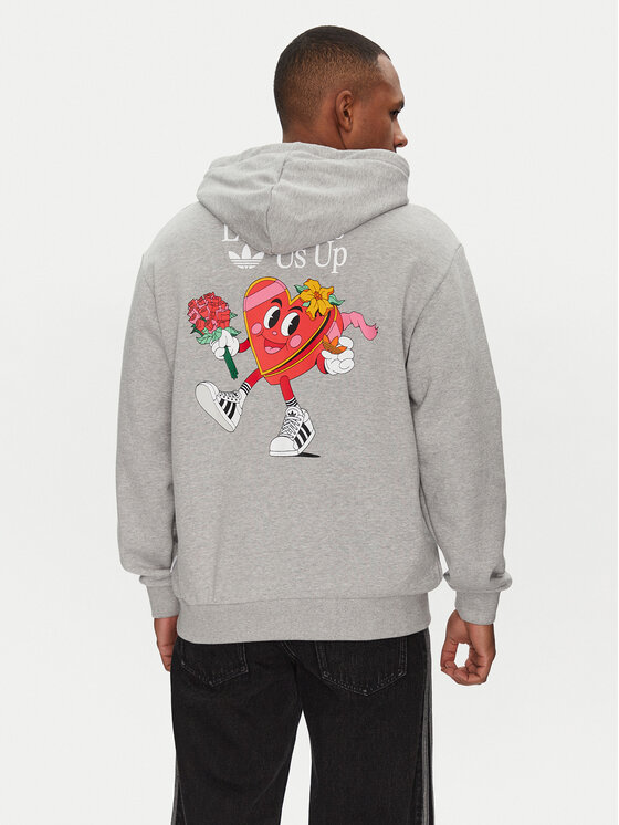 adidas adidas Суитшърт Made By Nelson V-Day JP0979 Сив Loose Fit