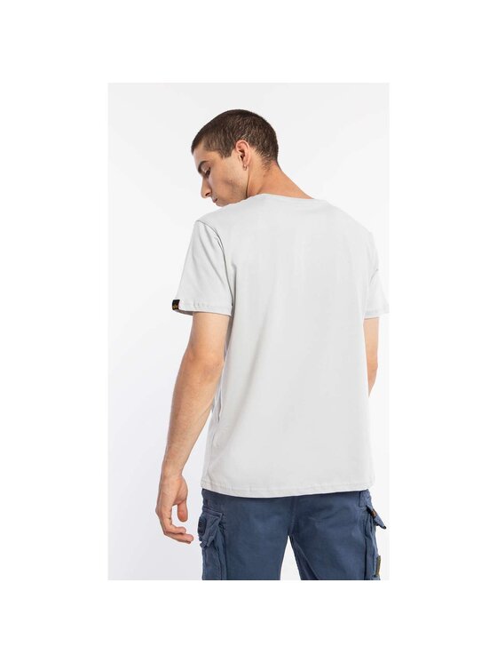 Alpha Industries Alpha Industries T-Shirt Basic T Small Logo 188505-666 Szary Classic Fit