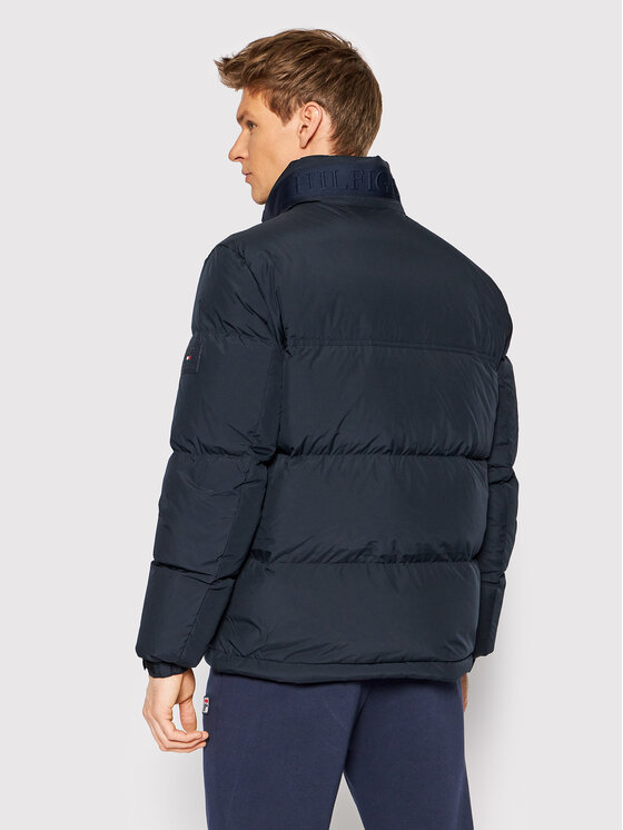 Tommy Hilfiger Tommy Hilfiger Daunenjacke Stand MW0MW19659 Dunkelblau Regular Fit