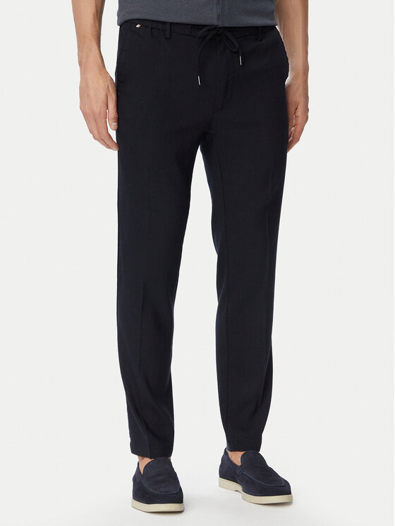 BOSS Spodnie materiałowe H-Kanel 50557859 Granatowy Regular Fit