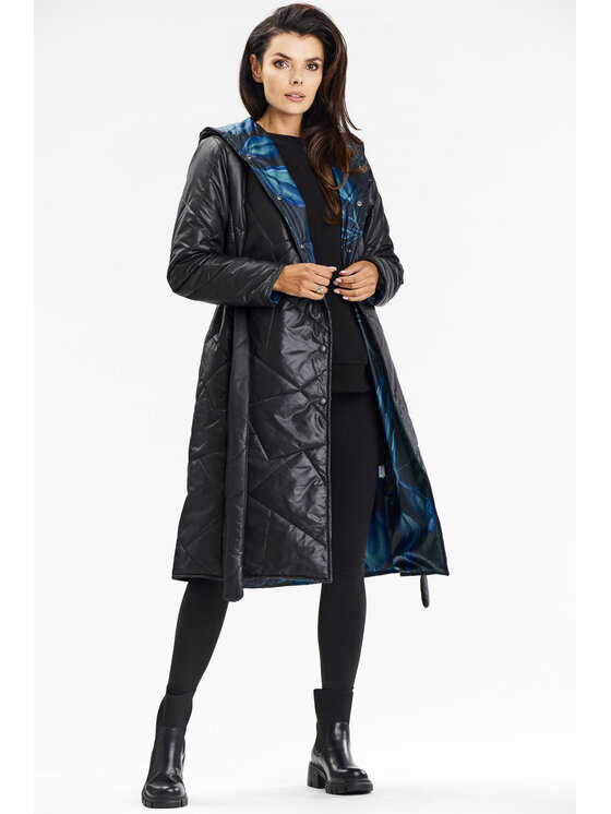 Awama Awama Kurtka damska A686 Czarny Basic Fit