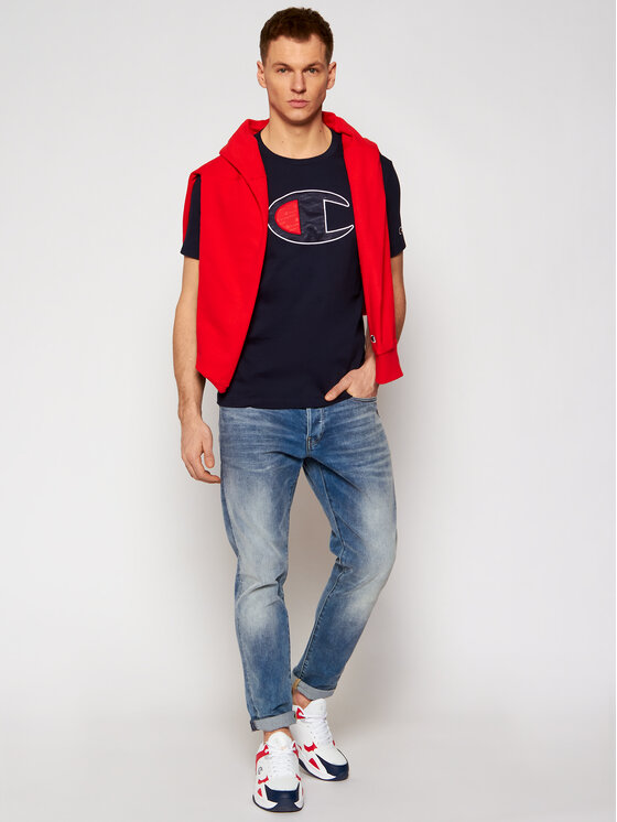 T-shirt Crewneck 214405 Blu scuro Comfort Fit