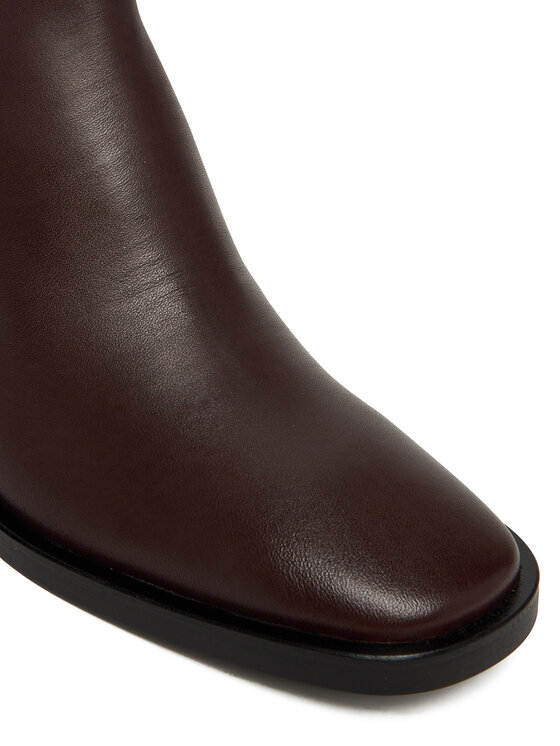 Calvin Klein Calvin Klein Bokacsizma Block Heel Zip Boot Lth HW0HW02593 Bordó