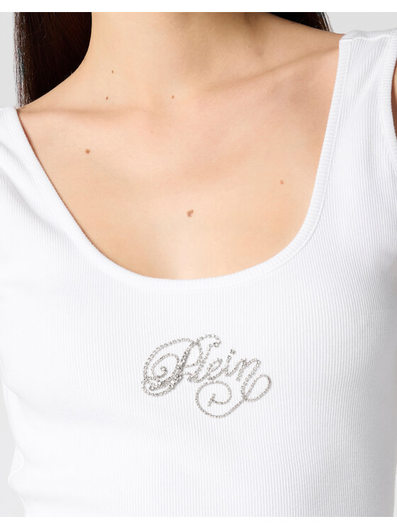 PHILIPP PLEIN PHILIPP PLEIN Sukienka codzienna 29967 Biały Regular Fit