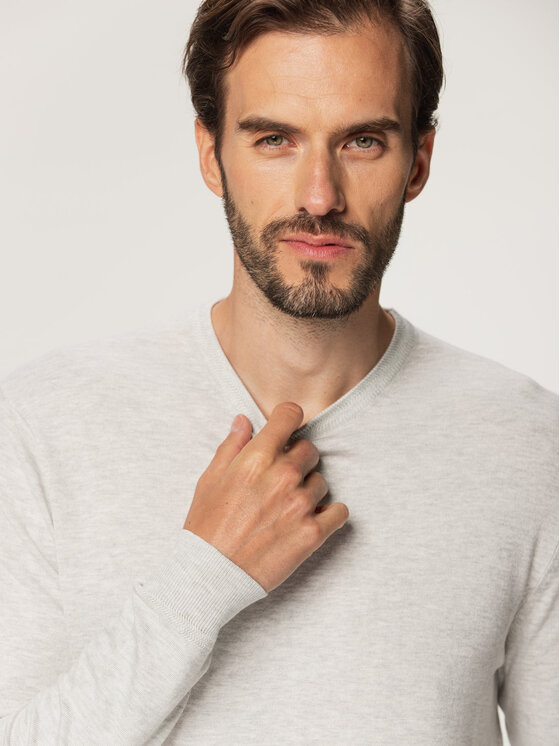 Willsoor Willsoor Sweter 66602 Szary Regular Fit